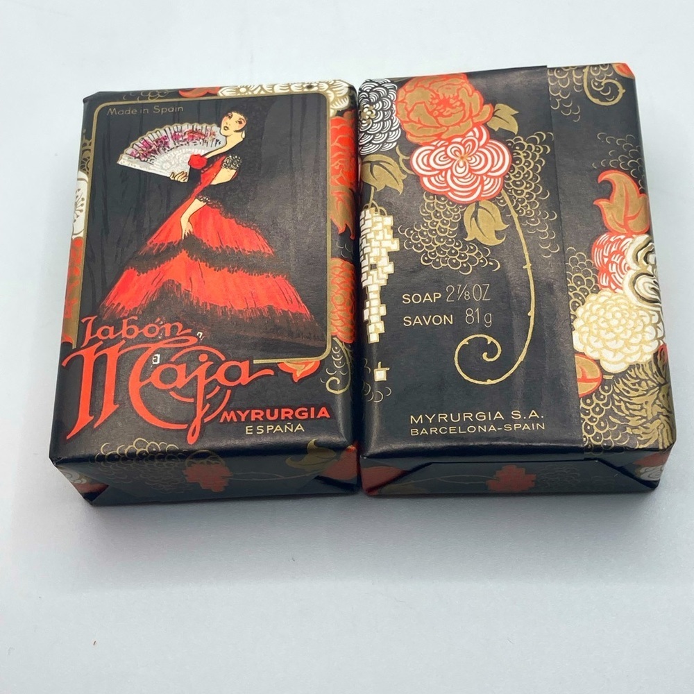 x2 Vtg Jabon Maja Bar Soap Myrurgia S A Barcelona Spain Espana Bar / 81g